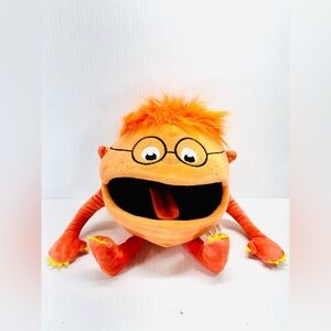 Orange Monsters Hand Storytelling Puppet  Of The Puppet Company With Squeaker!